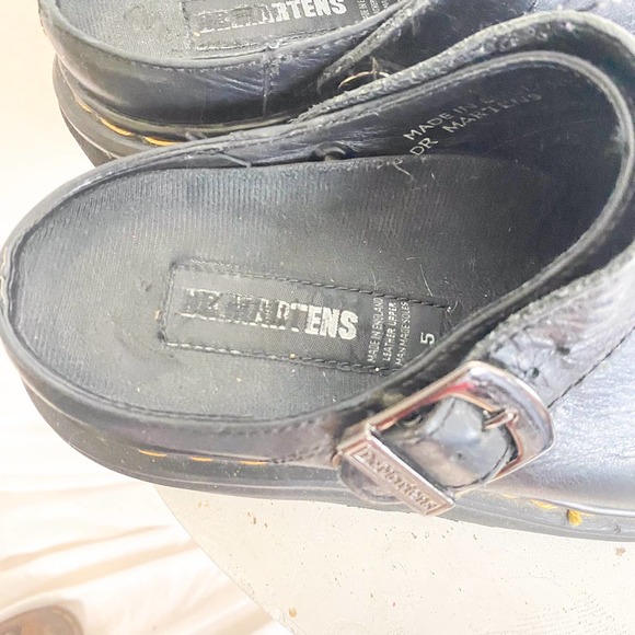 Doc Martens Made in England Sling Back 90s Buckle Vintage Mule Shoes - Picture 4 of 8